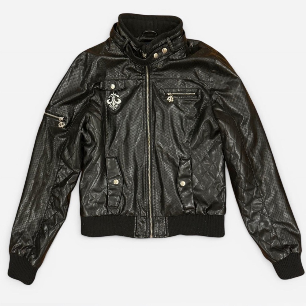 2000s House of Dereon Beyoncé’s brand Black leather Jacket